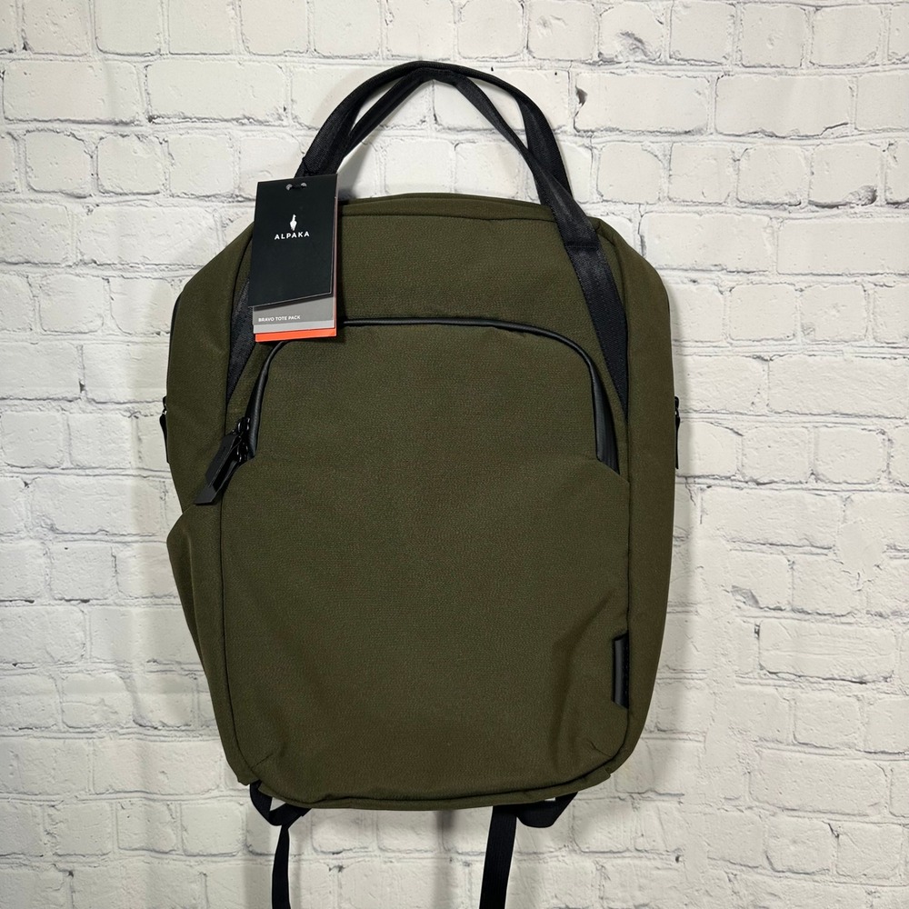 NEW Alpaka Bravo Totepack Axoflux Green 300D Convertible Backpack Tote Office